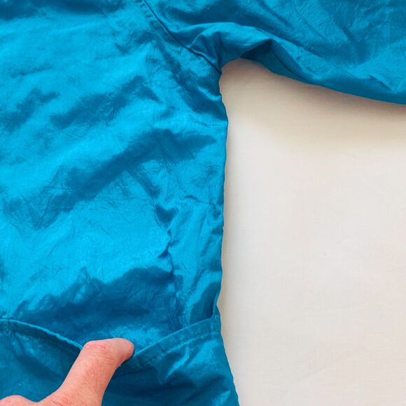 Vintage Light Blue Button-Up Windbreaker Jacket - Picture 4 of 10